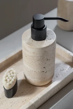 Dispensador de jabón Travertine 17,5 cm, Linen