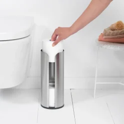 Dispensador de rollos de papel higiénico ReNew Brabantia, Matt steel