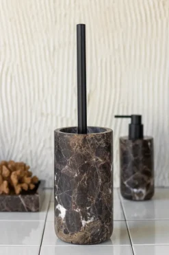 Escobilla de baño Marble 36 cm, Marrón