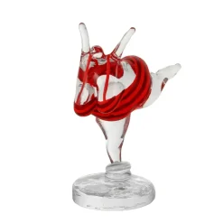 Escultura de vidrio KE Badlycka, rojo
