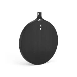 Espejo Comma redondo Ø40 cm, Fresno teñido de negro