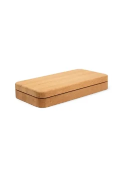 Espejo con caja de almacenamiento 32 cm, Roble