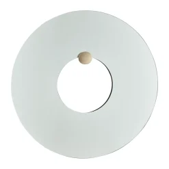 Espejo de pared Castellum Ø80 cm, Travertino con acabado natural