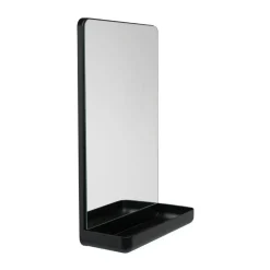 Espejo de pared con estante Design Letters, Black