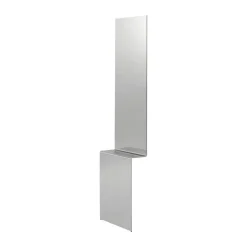 Espejo de pared Pleat, Acero pulido, 227×57 cm