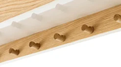 Estante con ganchos Epoch 118 cm, Natural oak-fog