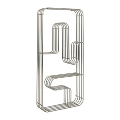Estante de pared rectangular Curva, Plata