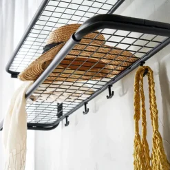 Estante sombrerero Classic 650, Blanco/cromo, 2 niveles, 60 cm