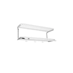 Estante sombrerero Classic 650, Blanco/cromo, 2 niveles, 70 cm
