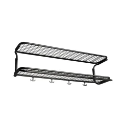 Estante sombrerero Classic 650, Negro/negro, 2 niveles, 90 cm
