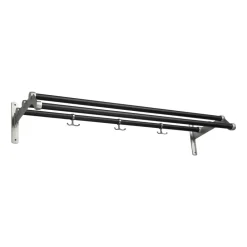 Estante sombrerero Nostalgi 291 100 cm, negro-aluminio