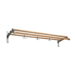 Estante sombrerero Nostalgi 291, Fresno, soportes aluminio