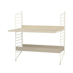 Estante String metal, Beige, 78x30 cm, borde alto