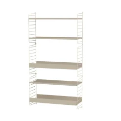 Estante String metal, Beige, 78x30 cm, borde alto