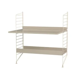 Estante String metal, Beige, 78x30 cm, borde alto