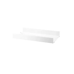 Estante String metal, Blanco, 58x30 cm, borde alto