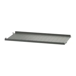 Estante String metal, Gris oscuro, 58x30 cm, borde bajo