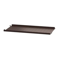 Estante String metal, Marrón oscuro, 58x30, borde bajo