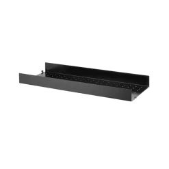 Estante String metal, Negro, 78x30 cm, borde alto