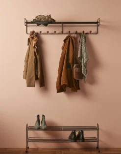 Estante zapatero Bill Shoe Shelf L, negro-marrón oscuro
