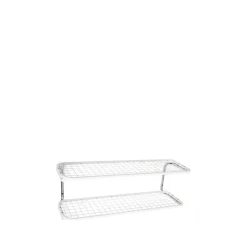 Estante zapatero Classic 650, Blanco/cromo, 2 niveles, 80 cm