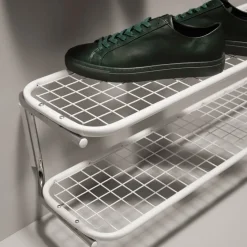 Estante zapatero Classic 650, Blanco/cromo, 2 niveles, 70 cm