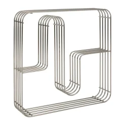 Estantería de pared cuadrado Curva, Plata