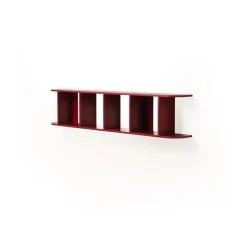 Estantería de pared Flaneaur 27x128 cm, Burgundy