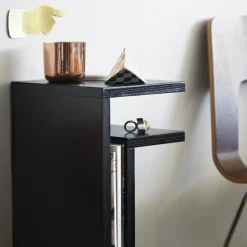Estantería de pared F-shelf, negro, estante a la derecha