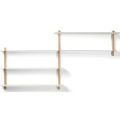 Estantería Nivo B, roble claro-blanco