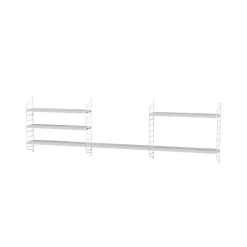 Estantería String Pocket, blanco, blanco