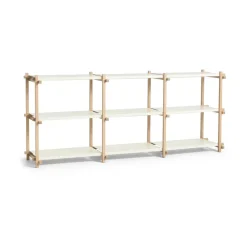 Estantería Woody, Oak-almond white, baja