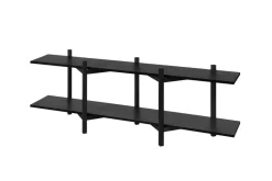 Estantería Zig Zag Media 194x57 cm, Black