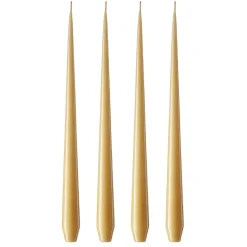 ester & erik 4 Velas lacadas, beige 14/2-0, 42 cm