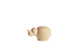 Figura de madera Rina rinocerante, Small