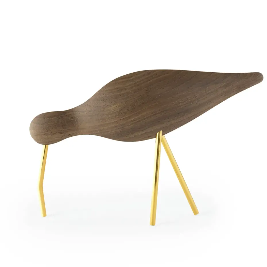 Figura Shorebird nogal-latón, grande