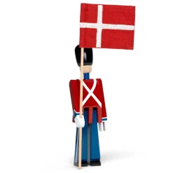 Figura soldado con bandera textil mini Kay Bojesen, 18,5 cm