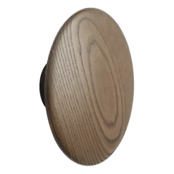 Gancho Dots wood dark stained brown, Ø17 cm