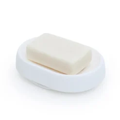Jabonera con drenaje oculto silicona large, blanco