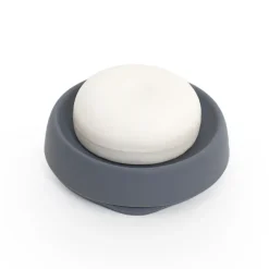 Jabonera con drenaje oculto silicona medium, Grafito