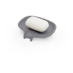 Jabonera con drenaje Soap Saver Flow hormigón, Gris