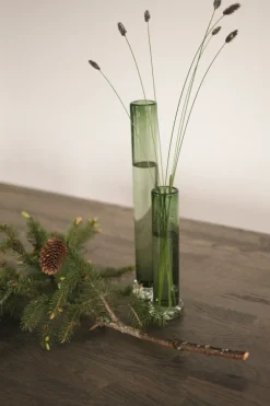 Jarrón alto, Verde, 25 cm
