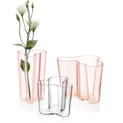 Jarrón Alvar Aalto rosa salmón, 160 mm