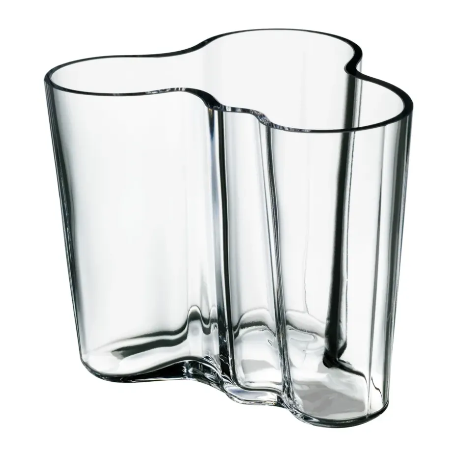 Jarrón Alvar Aalto transparente, 95 mm