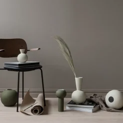 Jarrón Ball olive, 20 cm