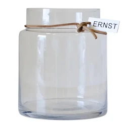 Jarrón de vidrio Ernst H22,5 cm Ø12,5 cm, transparente