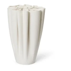 Jarrón Dedali 25 cm, Off-white
