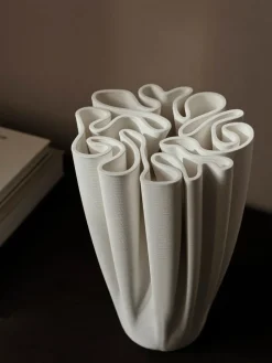 Jarrón Dedali 25 cm, Off-white