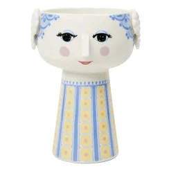 Jarrón Eva 18,5 cm, Azul-azul