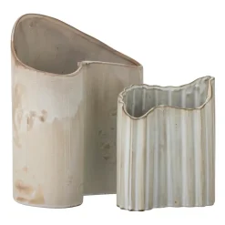 Jarrón Henaj 2 piezas, marrón-beige
